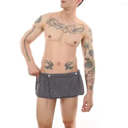 Underpants Towelling Pants Comfortable Men Shorts Elastic Waist Coral Fleece Sleeping Bottoms Homewear