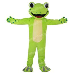 Halloween Green Frog Mascot Costumes Top Quality Cartoon Theme Character Carnival Unisex Adults Outfit Christmas Party Outfit Suit For Men Women