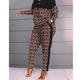 Suit Daily and Lady Print Jumpsuit 2 Pieces Outfits Sweatsuit Sporting