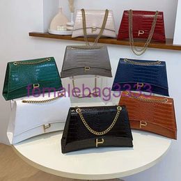 Flash diamond hourglass bag fashion brand BL handbag with one shoulder oblique span small bag woman chain shoulder bag