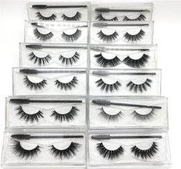 3D Mink Eyelash False Eyelashes Natural Long Fake Eyelash Extension with Portable Eyelashes Brush Thick Faux 3D Mink Eyelashes Eye9941282