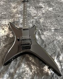 Left Handed BC Stealth Legacy Chuck Schuldiner Gloss Black Electric Guitar Diamond Inlay Wrap Arround Tailpiece Hardtail Bridge