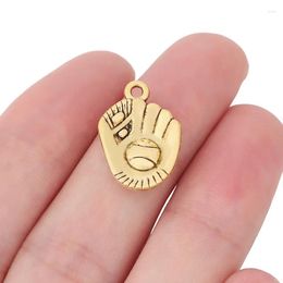 Charms 20 X Antique Gold Color Baseball Gloves Pendants For DIY Necklace Bracelet Jewelry Making Findings Accessories 13x11mm