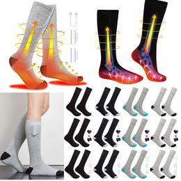 Heated Socks Pairs Winter Outdoor Men Women Thermal Heating Thermosocks Foot Warmer Electric Warm For Trekking Ski