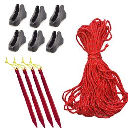 Outdoor Gadgets Reflective Paracord Tent Cord Rope Camping Awning Pegs Nails Fastener Wind Buckle Stopper 231024