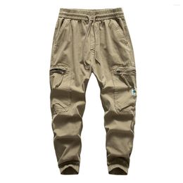 Men's Tracksuits Elmsk Autumn And Winter American Versatile Workwear Pants Multi Pocket Loose Large Size Vintage Cotton Leggings
