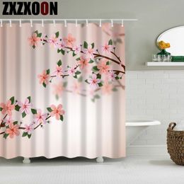 Shower Curtains Decorative Home Decoration Leaf Flower Shell Animals Fabric Shower Curtain Bath Bathing Bathroom Shower Curtain with Hooks 231025