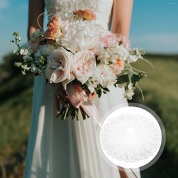 Decorative Flowers 6 Pcs Wedding Accessories Bouquet Torus Craft Supplies White Holder Lace Bride Hat Holders Bridesmaid
