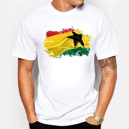 Newest Ghana 3D Flag Men T-shirt Cotton Short Sleeve Tshirt Ghana Flag Nostalgic Style O-Neck Summer Fitness Clothing260T