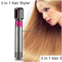 ling Irons Hair Dryer Curler 5 in 1 Electric Iron S Rollers with and Straightening Brush 220624 Drop Delivery Products Care Stylin Dhac9 DS