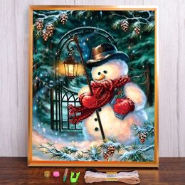 Paintings Christmas Ball With Snow Printed Canvas 11CT Cross-Stitch DIY Embroidery Patterns DMC Threads Knitting Sewing Mulina 231024