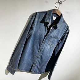 Мужские куртки High Street, винтажная стираная джинсовая куртка в стиле пэчворк, ветровка Y2k, уличная одежда, джинсовая одежда, пальто и женская одежда