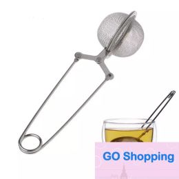 Fashion Kitchenware Accessories Tools Tea Infuser 304 Stainless Steel Sphere Mesh Strainer Coffee Herb Spice Filter Diffuser Handle Ball