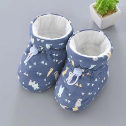 First Walkers Born Baby Shoes For Boys Girls Winter Warm Thicken Plush Toddler Soft Sole Kids Short Booties Infant Walker