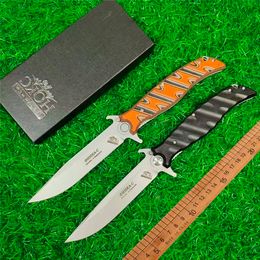 New HOKC quick opening Tactical Folding Pocket Knife 4.72" D2 Steel Blade G10 Handle Camping Outdoor Hiking Self-defense Knives EDC Tool