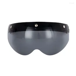 Motorcycle Helmets 3-snap Bubble Shield Visor Open Face Helmet Lens For Motorbike Riding