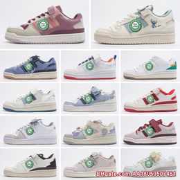 Designer Loafers Bad Rabbit Forum Buckle Low Women Men Forum 84 Low Coffee House Brown Pink Easter Egg Back White Gray OG Bright Blue Wheat Platform sneakers 36-45