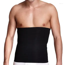 Waist Support Men'S Inner Muscle Band Slimming Beer Belly Elastic Adjustable Black