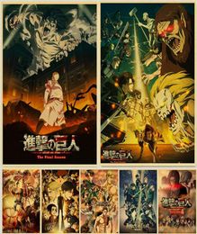 Paintings Japanese Classic Anime Attack On Titan Season 4 Poster Kraft Paper Prints And Posters Home Room Decor Art Wall Stickers8051174