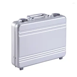 Briefcases HHPQJ Aluminum 14'' Notebook Business Brief Case Bank Money Instrument Cases Silver Black