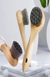 Makeup Brushes Wooden Handle Soft Face Cleansing Brush Exfoliator Facial Clean Pore Blackhead Skin Deep Beauty ToolMakeup9943392