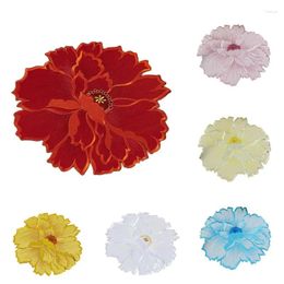 Table Mats Luxury Rose Flower Embroidery Place Mat Cloth Dish Tea Pad Cup Kitchen Doily Dining Wedding Christmas Placemats