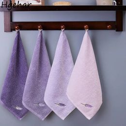 Towel 4pcsSet Handkerchief Square Cotton Soft Purple Absorbent Korean Style Simple 34x34cm Home Textile Washable Design Ladies 231025