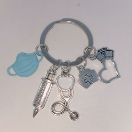 Nurses Doctors Masks Medical Rescue Personnel Keyrings Syringes Stethoscopes Keychains 890