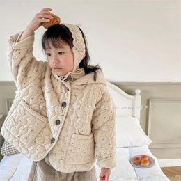Down Coat Kid 2023 Children Autumn And Winter Korean Version With Cashmere Padded Girl Top