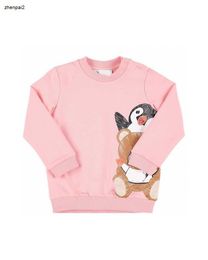 Luxury hoodie for baby Bear Doll Pattern Print kids sweater Size 90-130 round neck children pullover Oct20