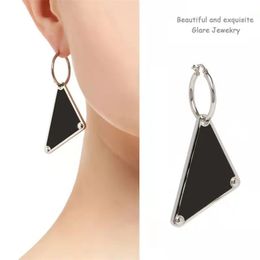 High end atmospheric earrings with round hoops, women's black and white pendants, fashion brand pendants, jewelry
