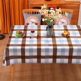 Table Cloth 2023 Atmosphere Plaid Waterproof Oil Proof And Wash Free Rectangle Mat