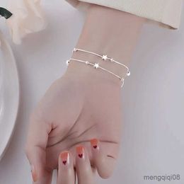 Bangle sterling silver Beautiful stars Bracelets for women fashion designer party Wedding Jewelry Holiday gifts R231025