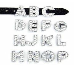 8MM Full Rhinestone Slide Letters quotKT Can Choose Each Letterquot 20PCSlot For DIY Phone Strips Bracelet2598370