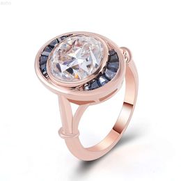 Wholesale Price 9k 10k 14k 18k Solid Gold Hip Hop Style Iced Out d Vvs Rose Cut Oval Moissanite Cuban Ring for Women