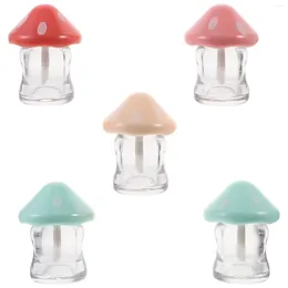 Storage Bottles 5pcs Mushroom Lip Gloss Containers Empty Making Kit Tubes For Small Business