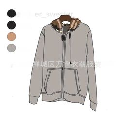 Men's Hoodies & Sweatshirts Designer zipper plaid patchwork hoodie, unisex loose fitting couple hoodie, jacket, top I5H8