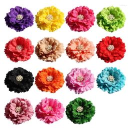 Decorative Flowers 4pcs/lot 11CM 20 Colors Born DIY Fashion Artificial Shaped Fabric Bouquet For Wedding Bride Garland Home