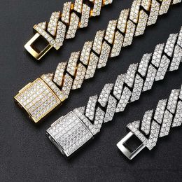 8mm 11mm 15mm Bracelet 925 Sterling Silver Diamond Gold Custom Men Necklaces Moissanite Cuban Link Chain