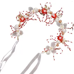 Hair Accessories Pearls Rhinestone Headband Vine Bridal Vintage Rustic For Flower Girls Toddler Crown
