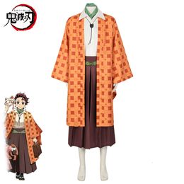 Cosplay Anime Demon Slayers Kimetsu No Yaiba Kamado Tanjirou Cosplay Japan Kimono Costumes Kisatsutai Uniform Halloween Costume Adult