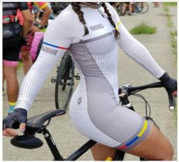 2019 New Pro Team Triathlon Suit Women039s Cycling Jersey Skinsuit Jumpsuit Maillot Cycling Ropa ciclismo long sleeve set gel 5402114