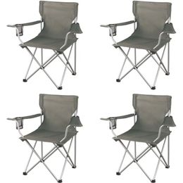 Camp Furniture Classic Folding Camp Chairs with Mesh Cup Holder Set of 4 32.10 x 19.10 x 32.10 Inches 231024