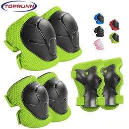 Elbow Knee Pads 6pcs Protective Gears Set for Kids Children Knee Pad Elbow Pads Wrist Guards Child Safety Protector Kit for Cycling Bike Skating 231024