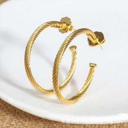 DY Earrings Designer Classic Jewellery Fashion charm Jewellery Dy fashion hot selling threaded large circle temperament versatile earrings Christmas gift Jewellery