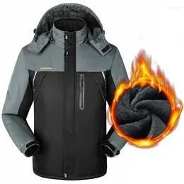 Hunting Jackets Outdoor Large Size M-9XL Unisex Men Women The Same Paragraph Thicken Plus Cashmere With Hood Breathable Keep Warm Coat