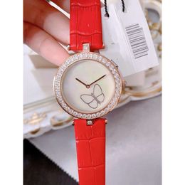 Luxury Watch Causal Cleefly Fashion Designer Women Van Quartz New Women's Belt Diamond Thin Waterproof Charms Butterfly Montre De Luxe 3 G1PB MX2W