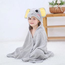 Towels Robes Children Coral Velvet Cloak Baby Bath Towel Embraced Beach Simple Style Home Absorbent Soft Microfiber Bathroom Drying 231024