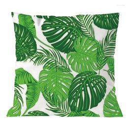 Pillow 8Pcs Plant Cover Tropic Tree Green Throw Palm Leaf Decorative Pillows Flower 45X45cm