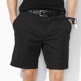 New USA Men Polo Casual Shorts Small Pony Embroidery Cotton Summer Boys Classic Beach Pants Solid Short Trunks S-2XL White Black N2780